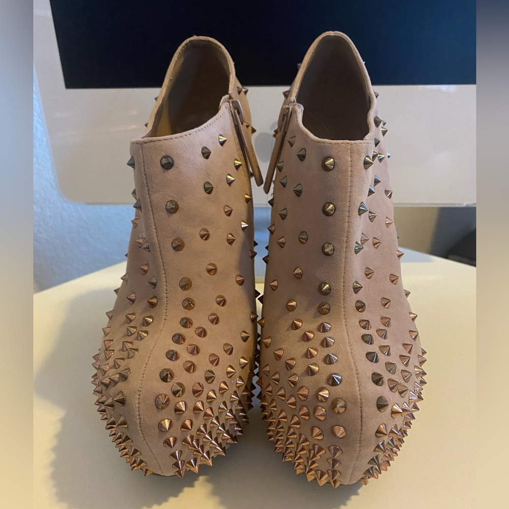 Tan Posh Spiked Bootie